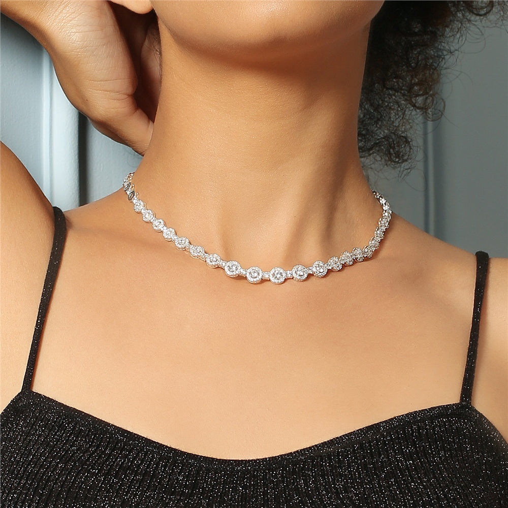 Newbridge, Clear Cubic Zirconia Necklace