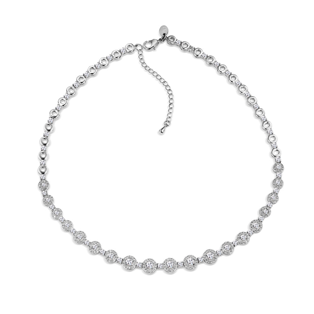 Newbridge, Clear Cubic Zirconia Necklace