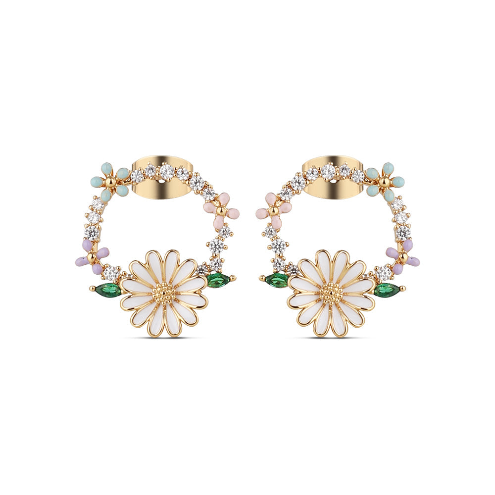 Newbridge, Gold Plated Daisy Earrings Newbridge