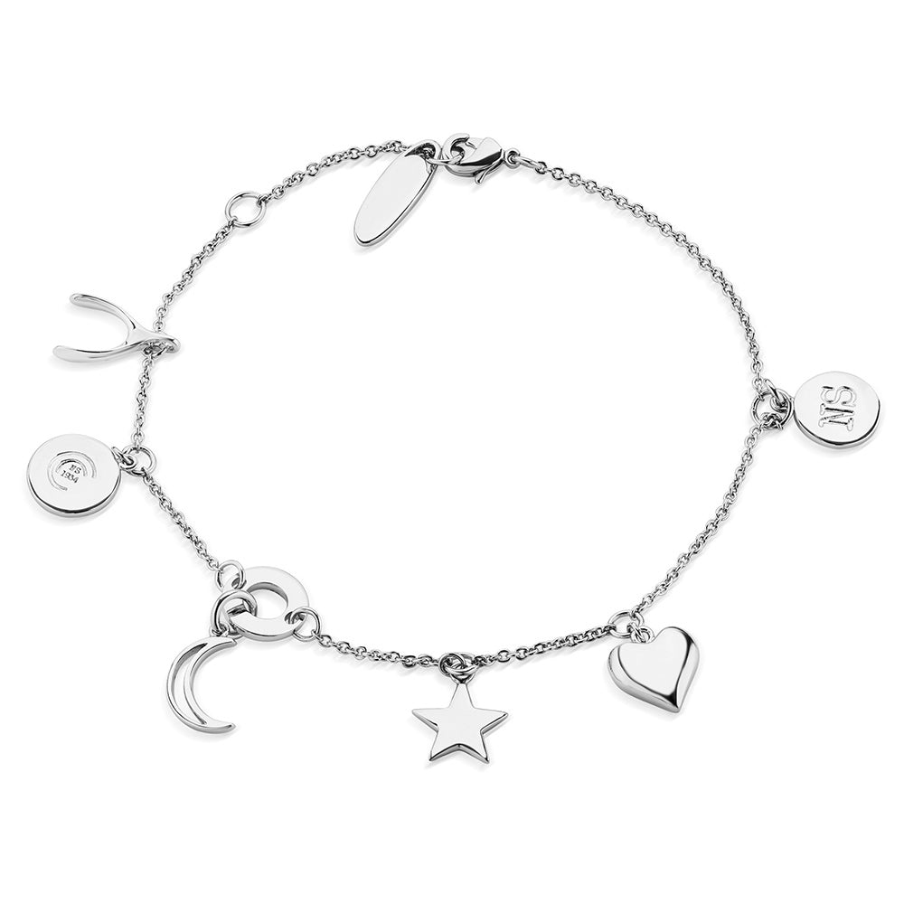 Newbridge, Silver Plated Bracelet Multi Charms