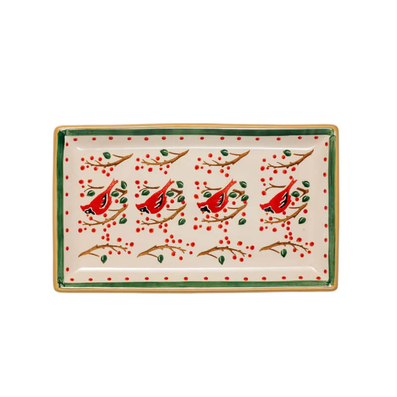 Nicholas Mosse, Medium Rectangle Plate Berry Bird