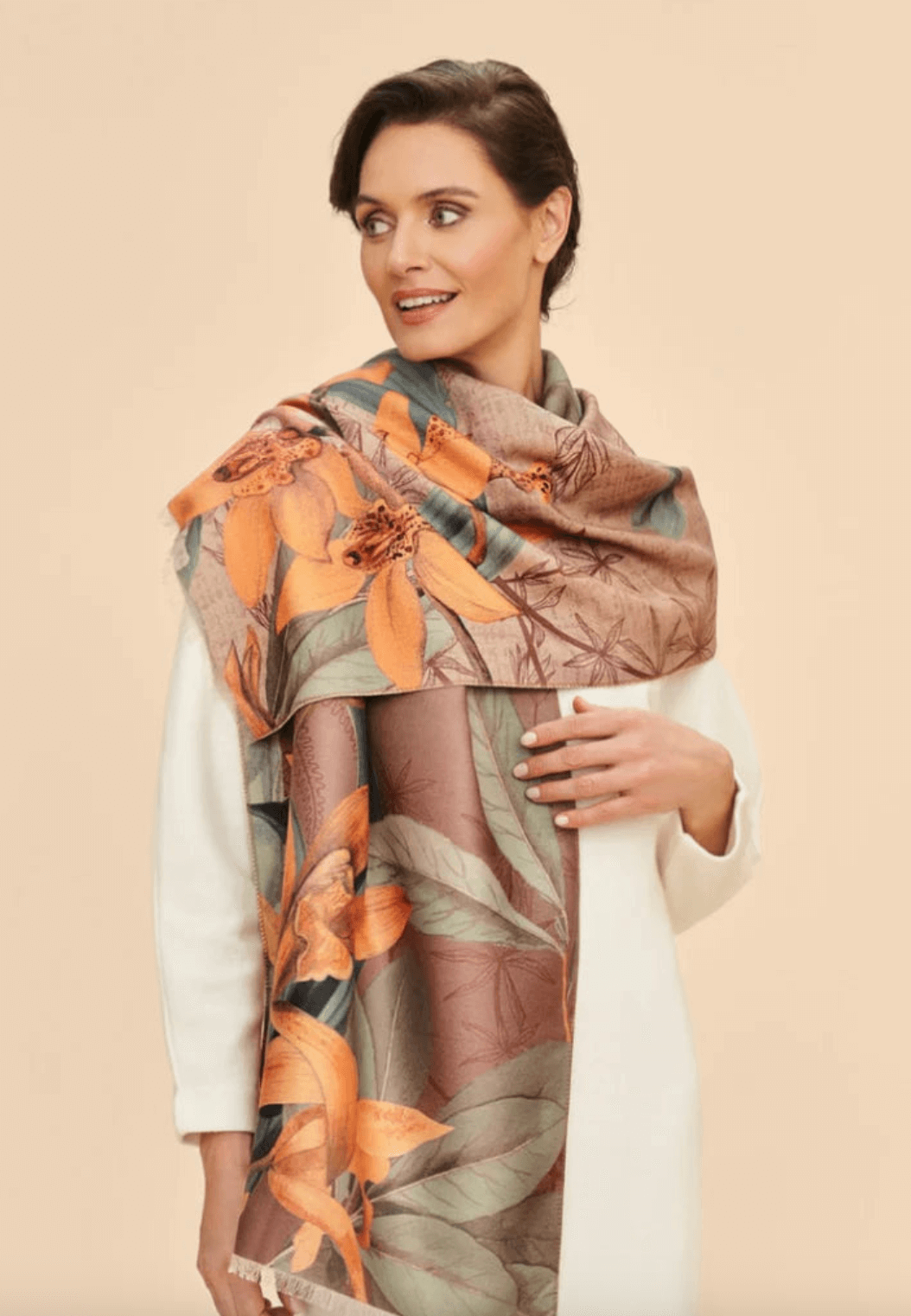 Powder Wool Lux Print Scarf