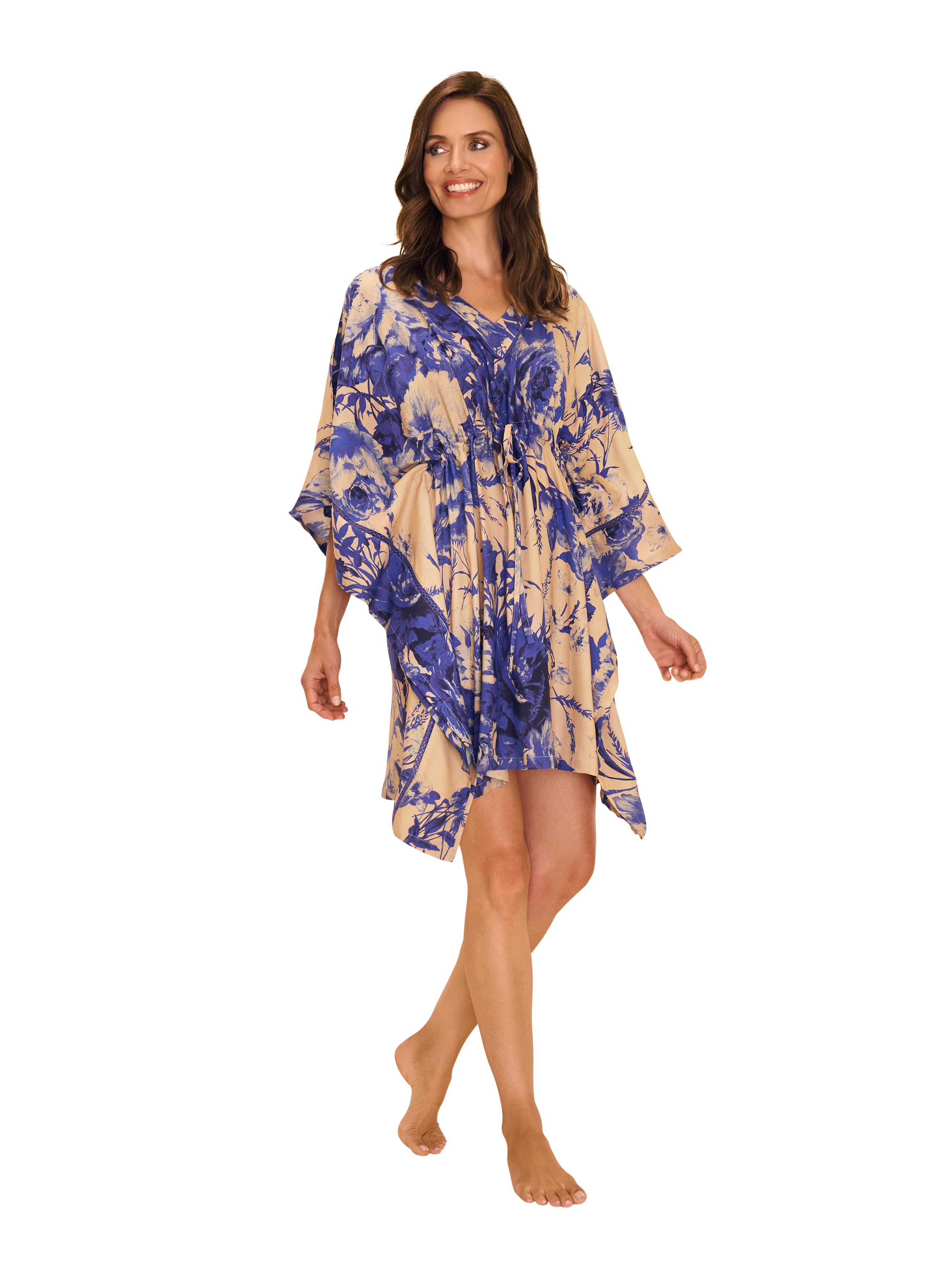 Powder, China Blue Blooms Beach Cover Up