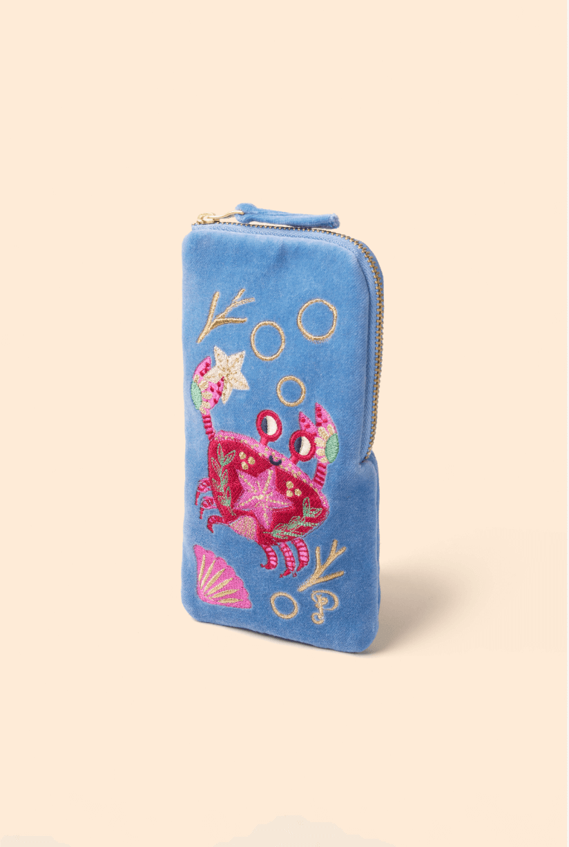 Powder, Crab Velvet Sunglasses Pouch