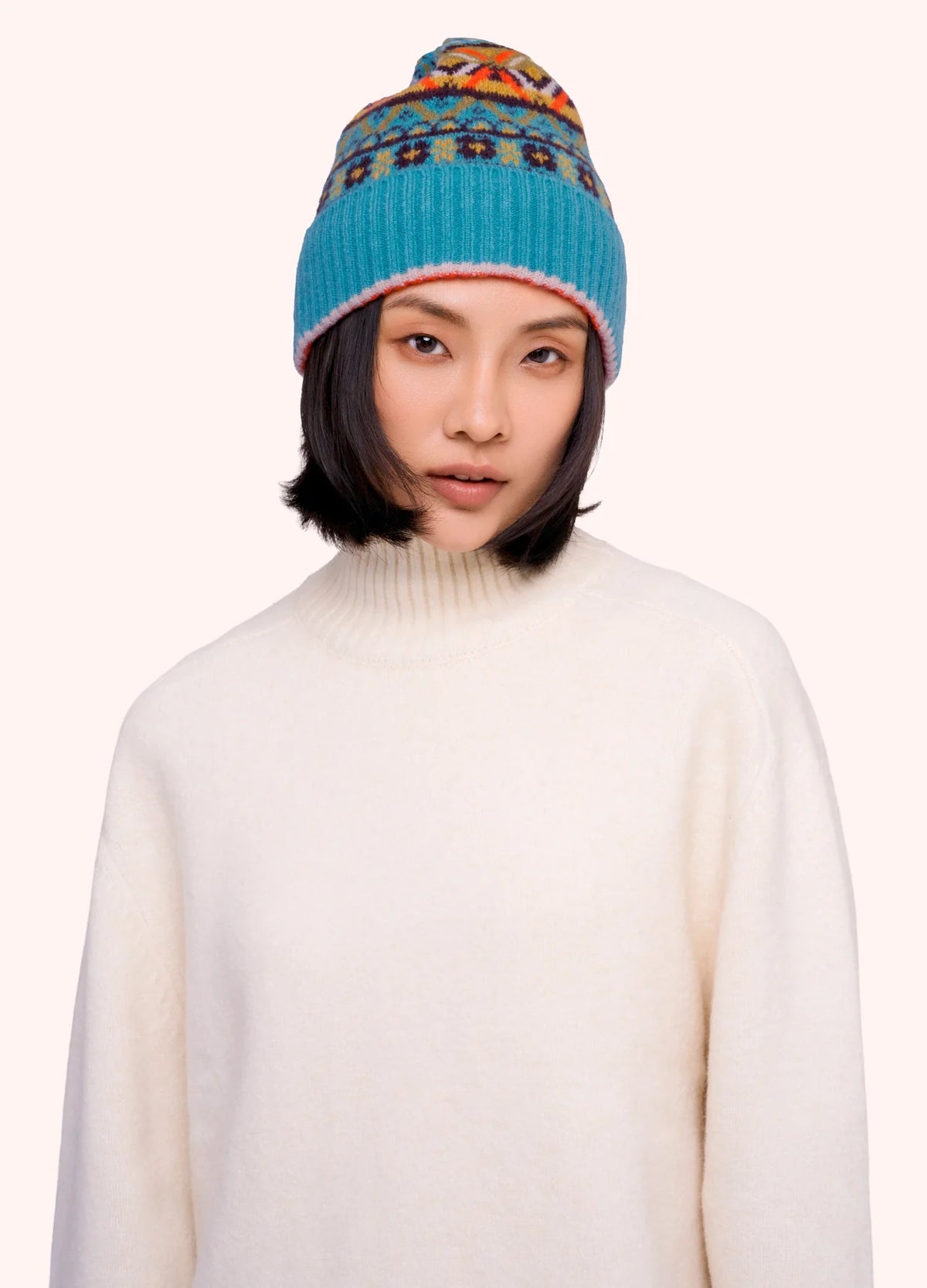 Powder,  Fair Isle Beanie, Teal Mix