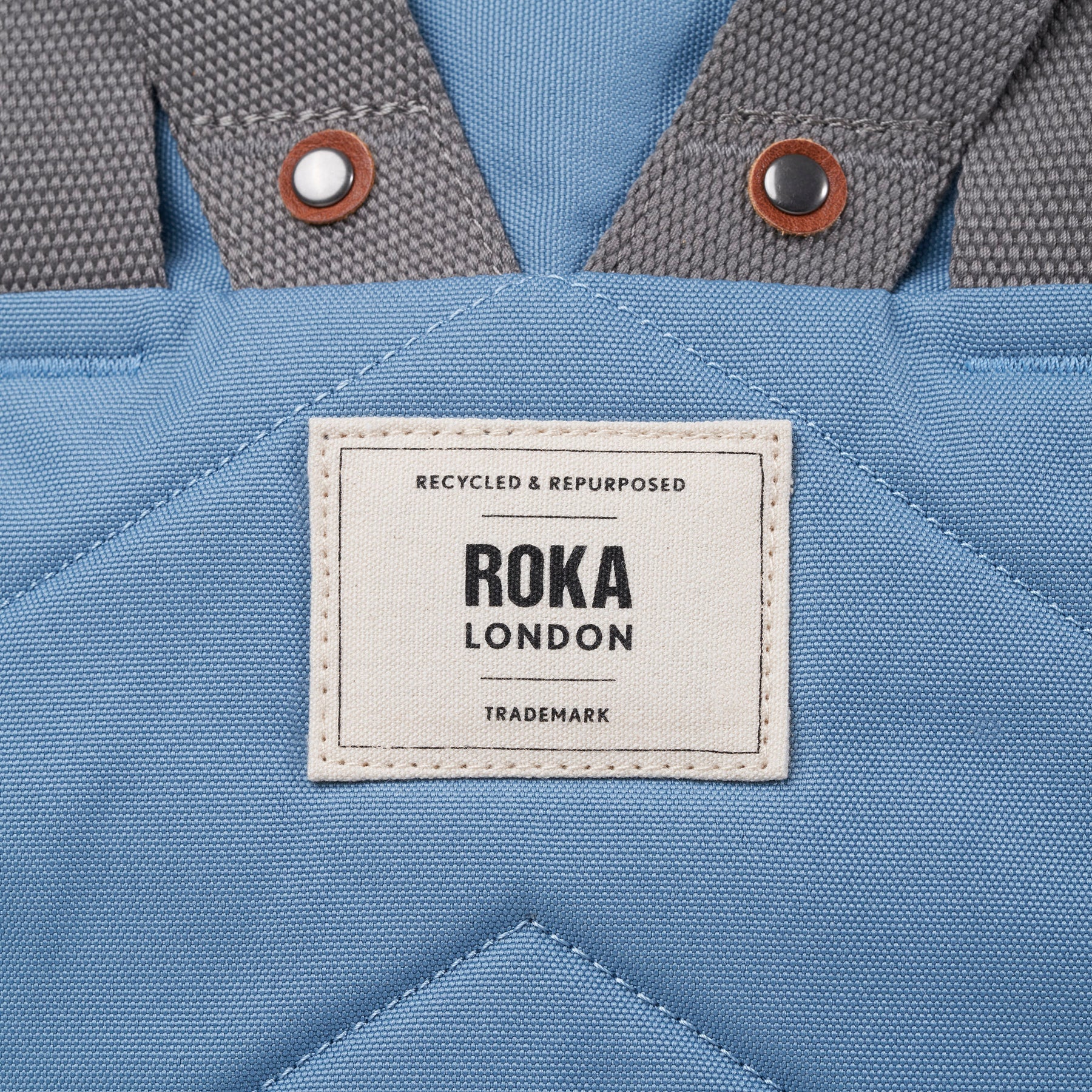Roka, Finchley A Retro Blue Recycled Canvas 