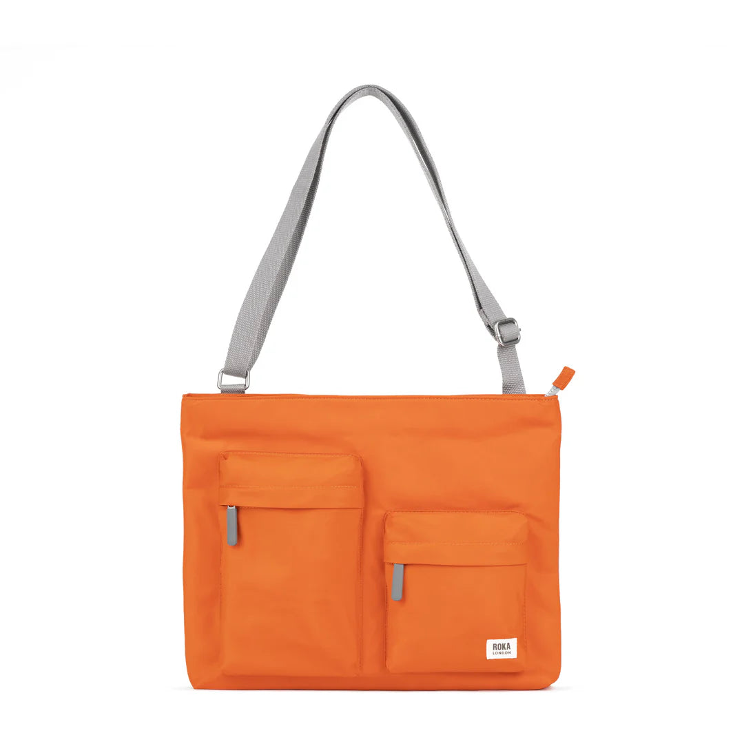 Roka, Moorgate M Burnt Orange Medium Recycled Nylon Bag