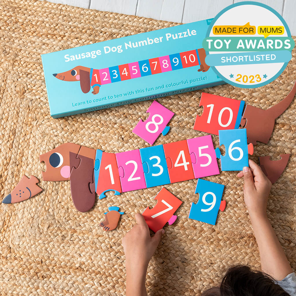 Rex London, Number Floor Puzzle (16 Pieces) Sausage