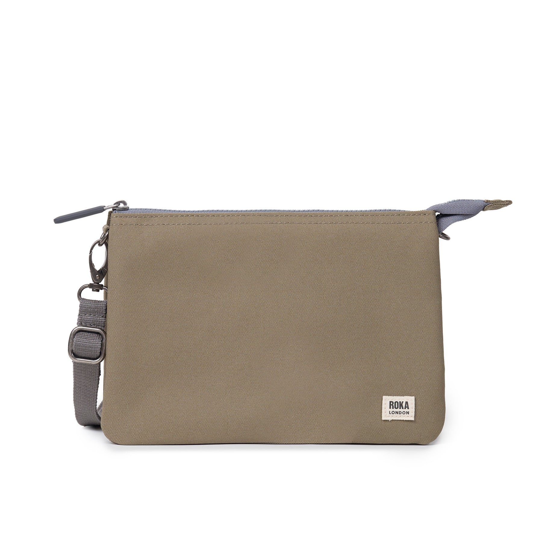 Roka, Carnaby Crossbody XL Taupe Recycled Canvas