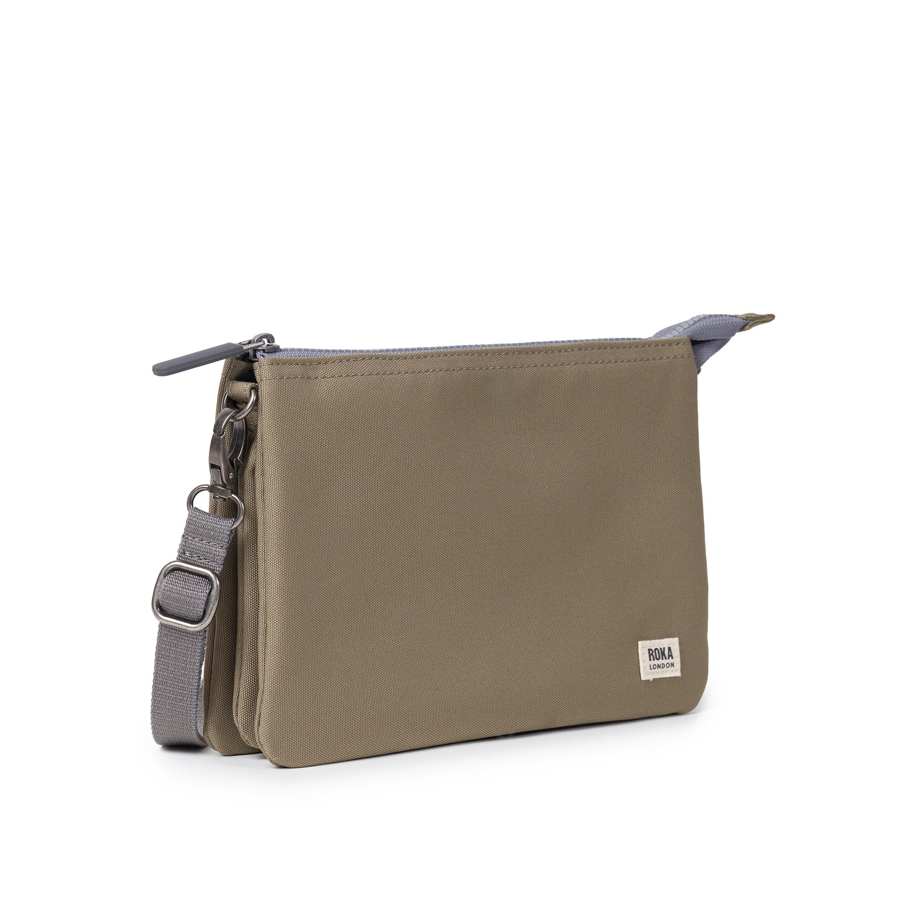 Roka, Carnaby Crossbody XL Taupe Recycled Canvas