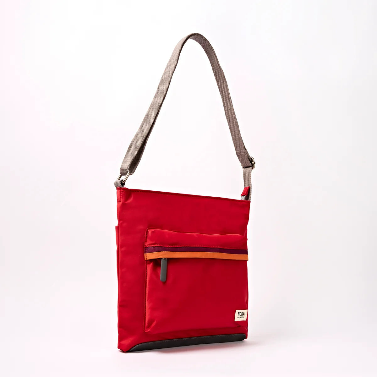 Roka, Kennington Crossbody Bag in Cranberry Stripe