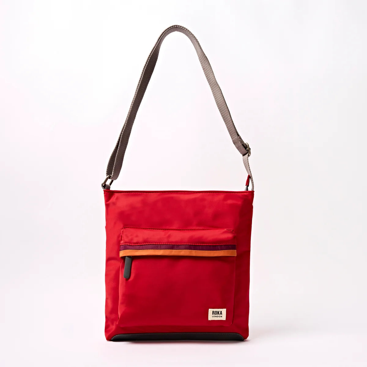 Roka, Kennington Crossbody Bag in Cranberry Stripe