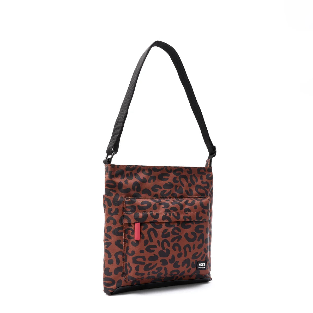 Roka, Kennington Crossbody Bag in Scarlet Leopard