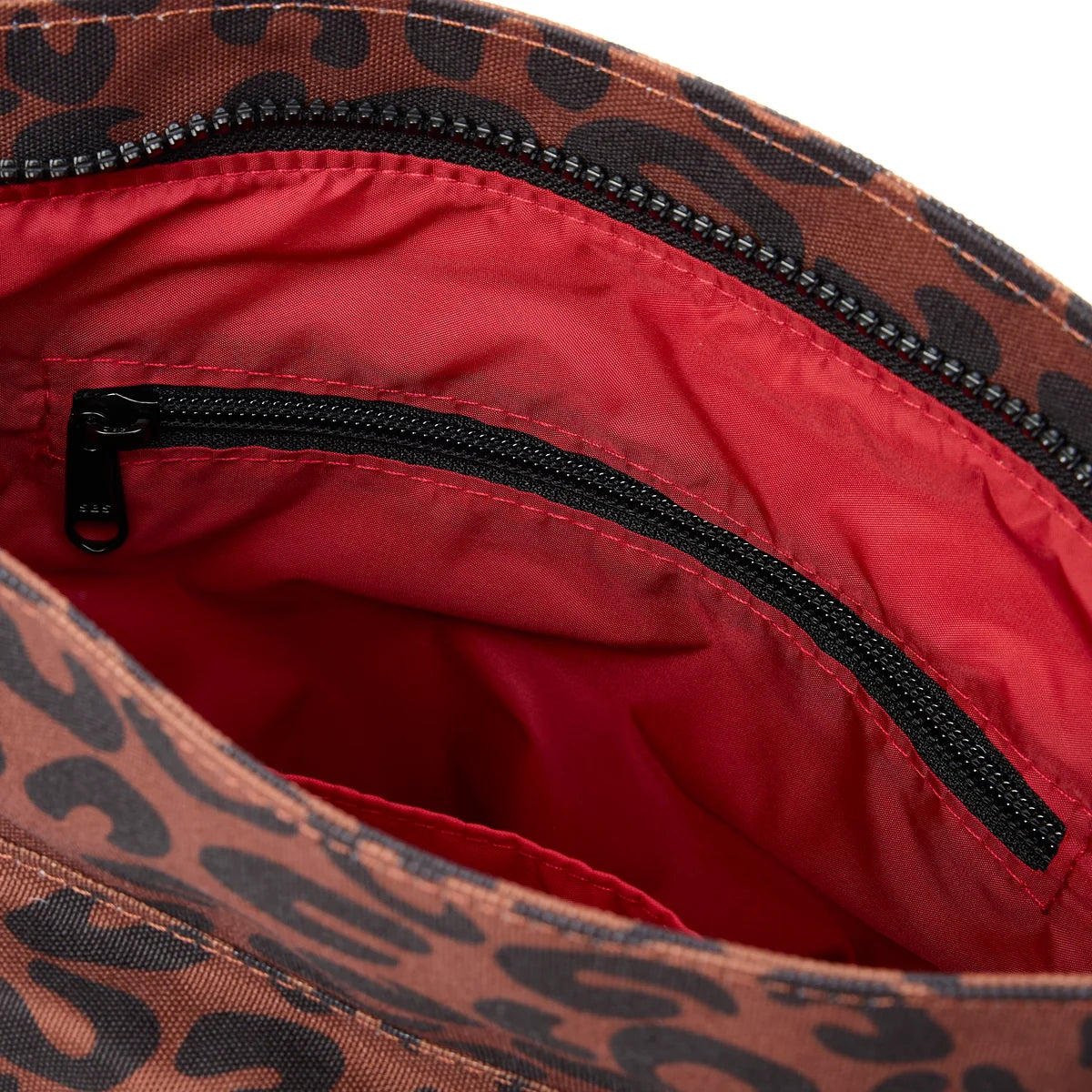 Roka, Kennington Crossbody Bag in Scarlet Leopard