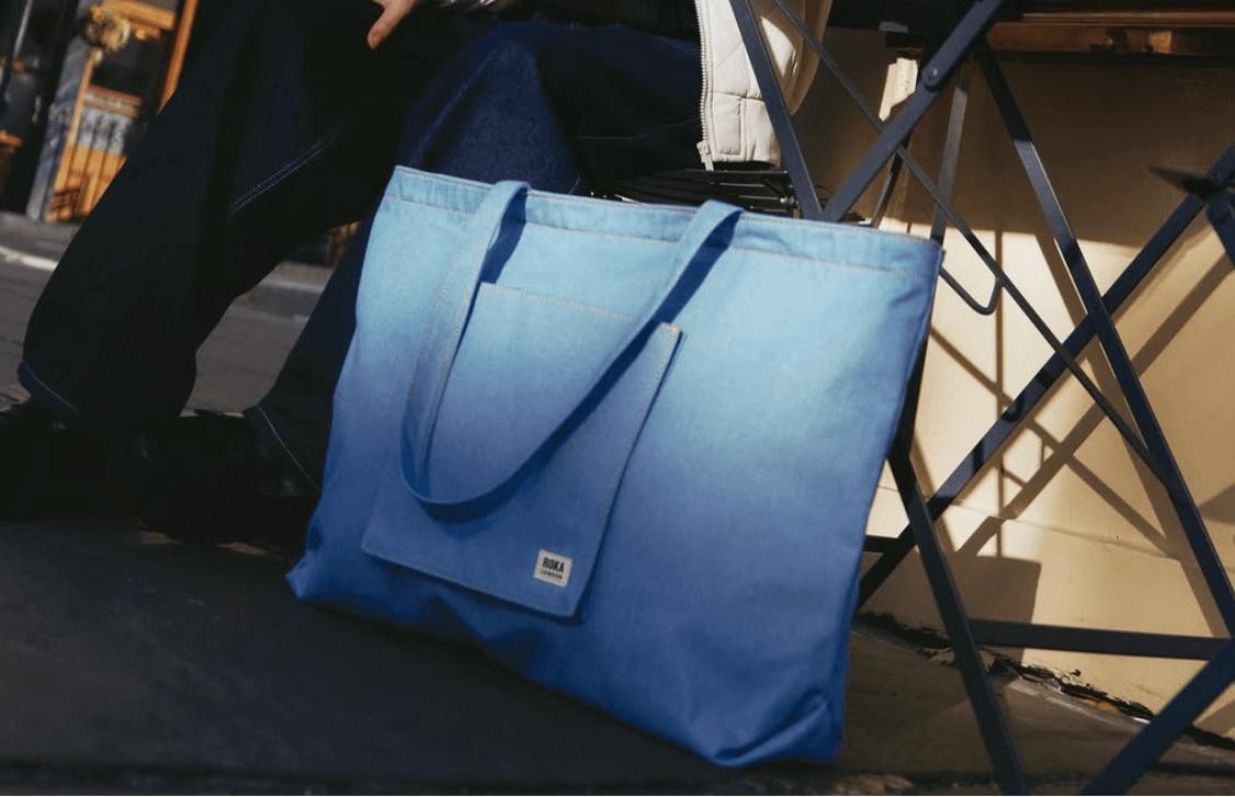 Roka, Portobello Large Bag Light Wash Denim