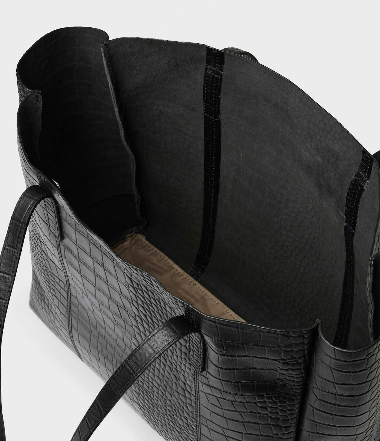 Saddler, Garda Black Croc Tote Saddler