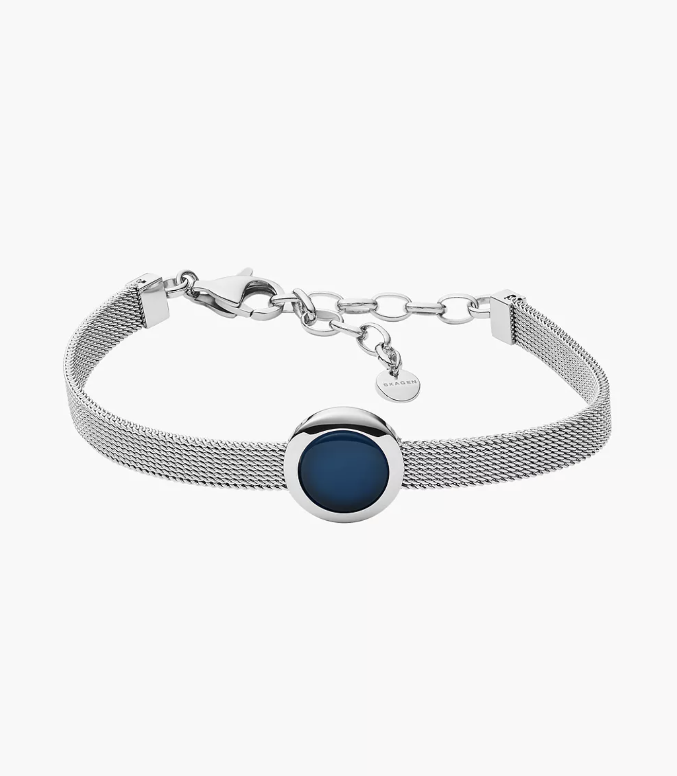 Skagen, Sea Glass Silver-Tone Mesh Bracelet