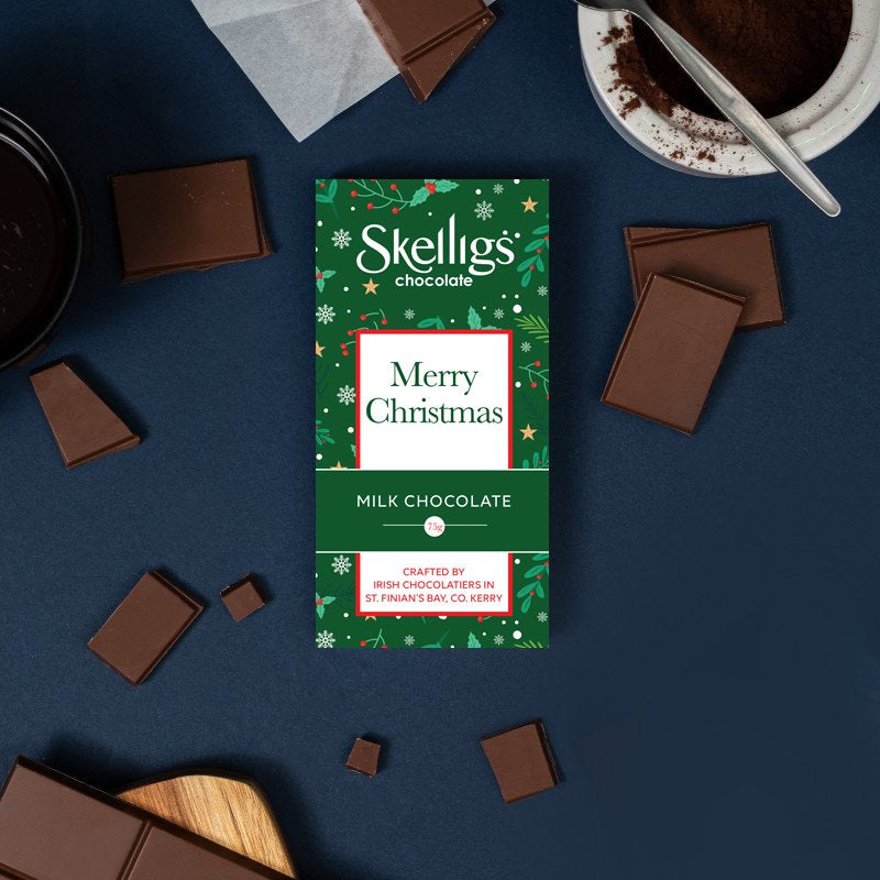 Skelligs Chocolate, Merry Christmas Milk Chocolate Bar