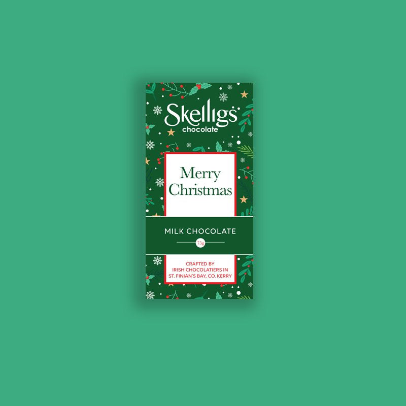 Skelligs Chocolate, Merry Christmas Milk Chocolate Bar