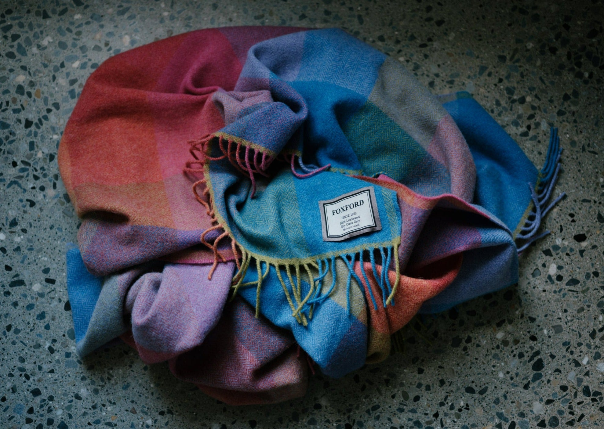 Foxford, Sorcha Lambswool Throw Multi-Colour