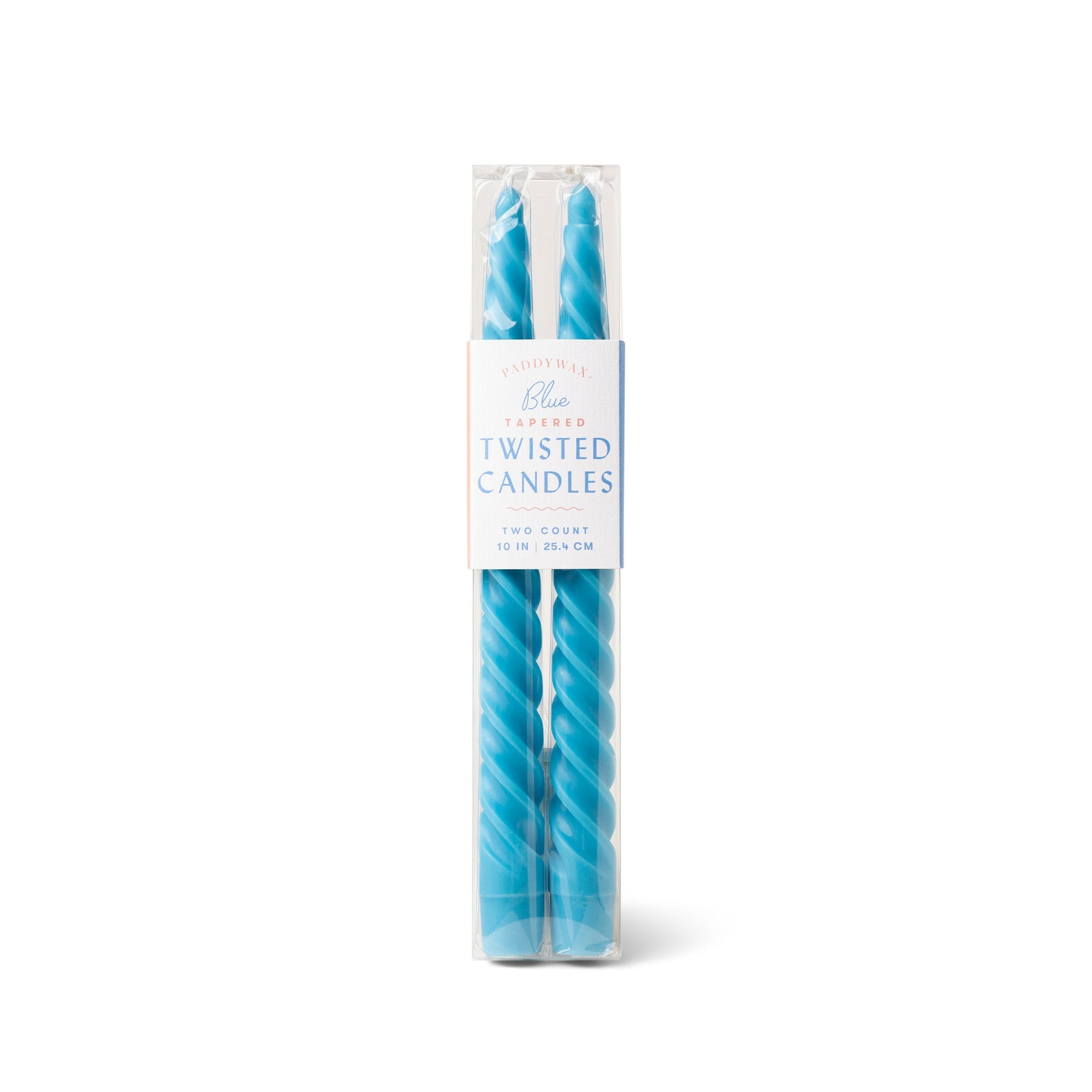 Twisted Taper Candles Blue