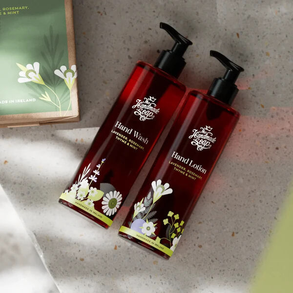 The Handmade Soap, Hand Wash & Hand Lotion Duo - Lavender, Rosemary, Thyme & Mint