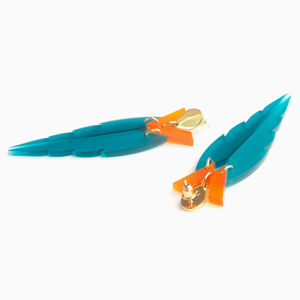Toolally, Kingfishers Earrings (Azure)