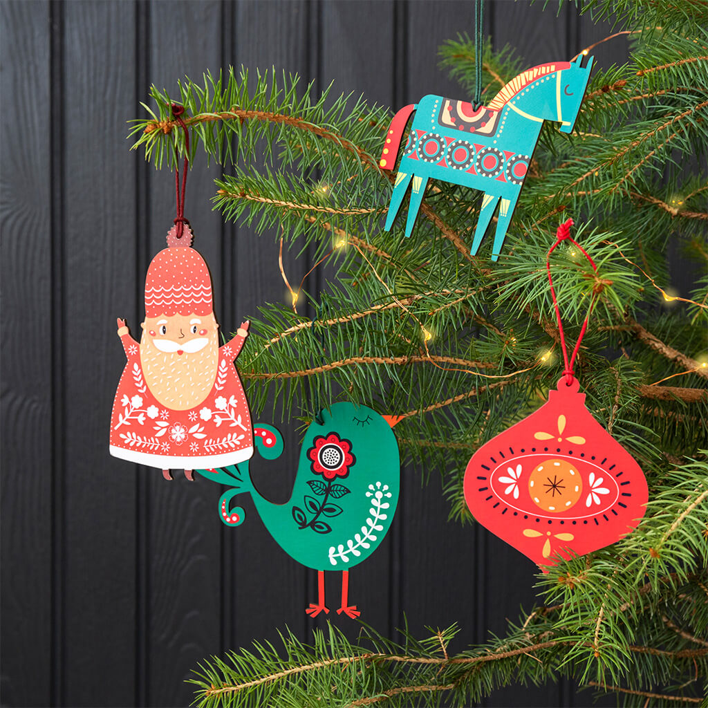 Wooden Bauble Christmas Decoration