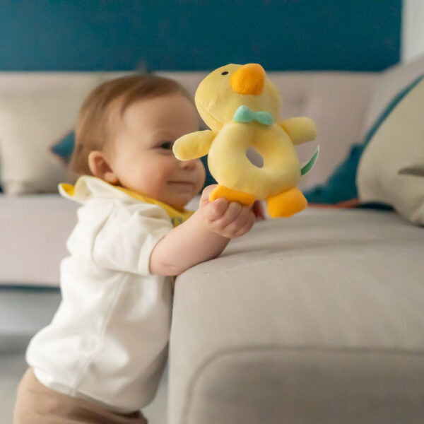 Ziggle, Duck Plush Baby Rattle