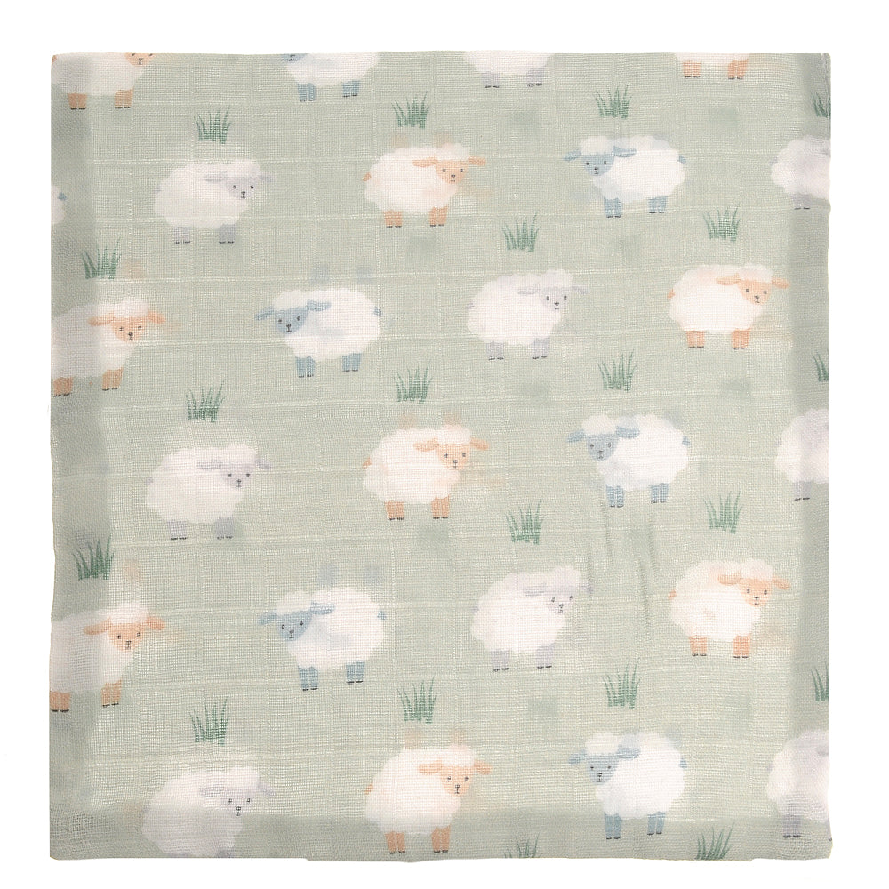 Ziggle, Gift set: Bib Rattle Washcloth Sheep