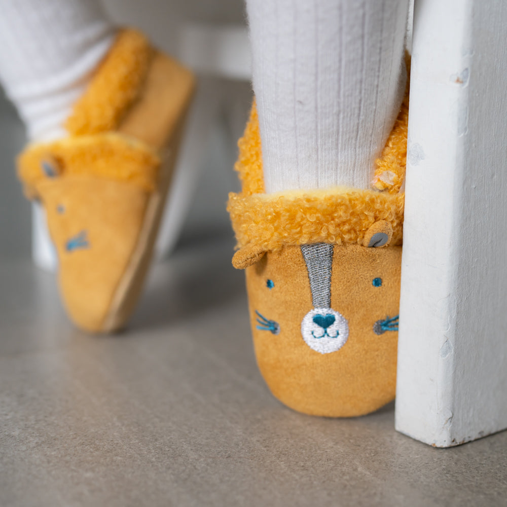Ziggle, Savanna Animals Leopard Slippers (6-12 Months)