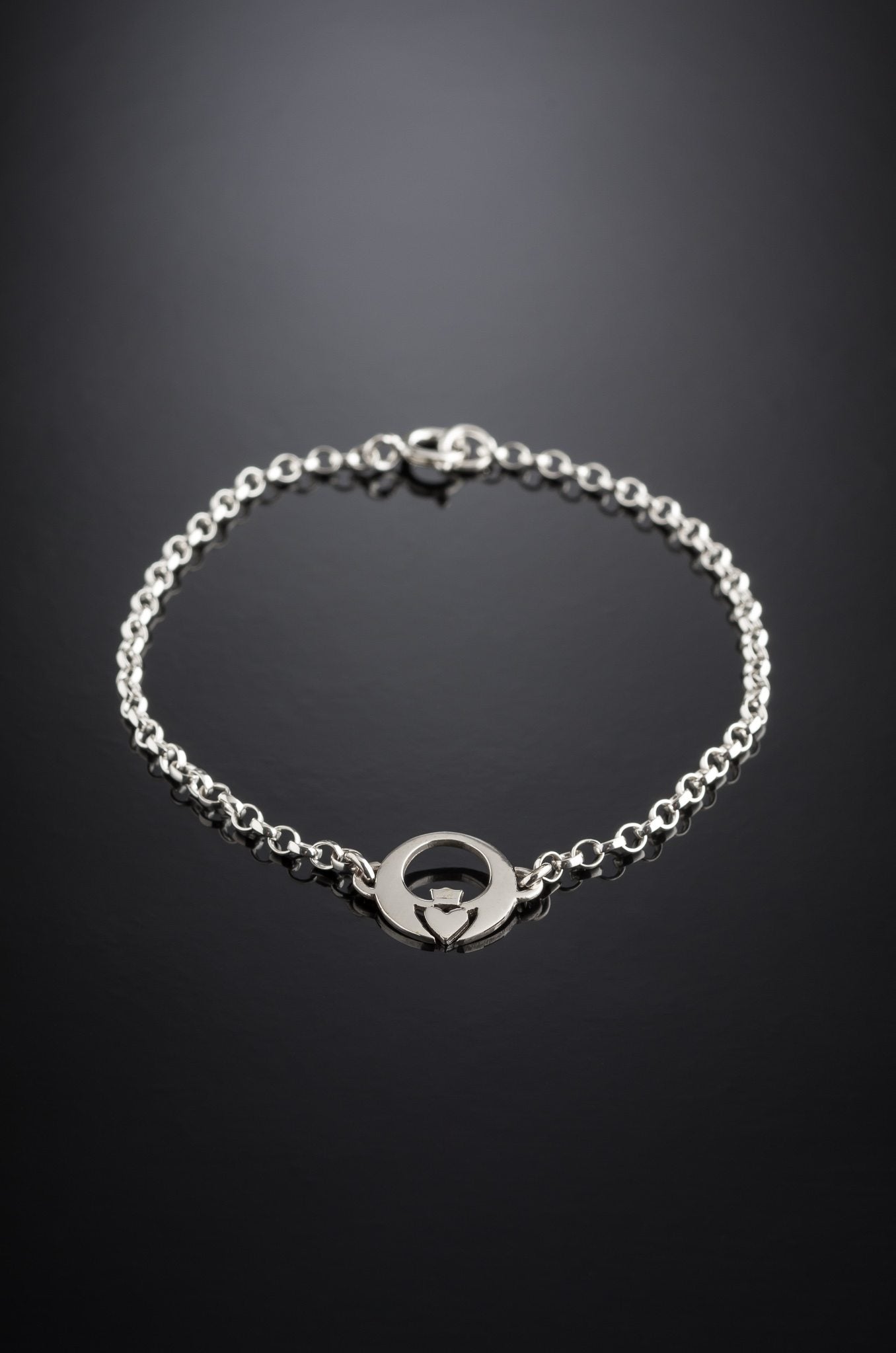 Claddagh Design, Contemporary Claddagh Bracelet Silver