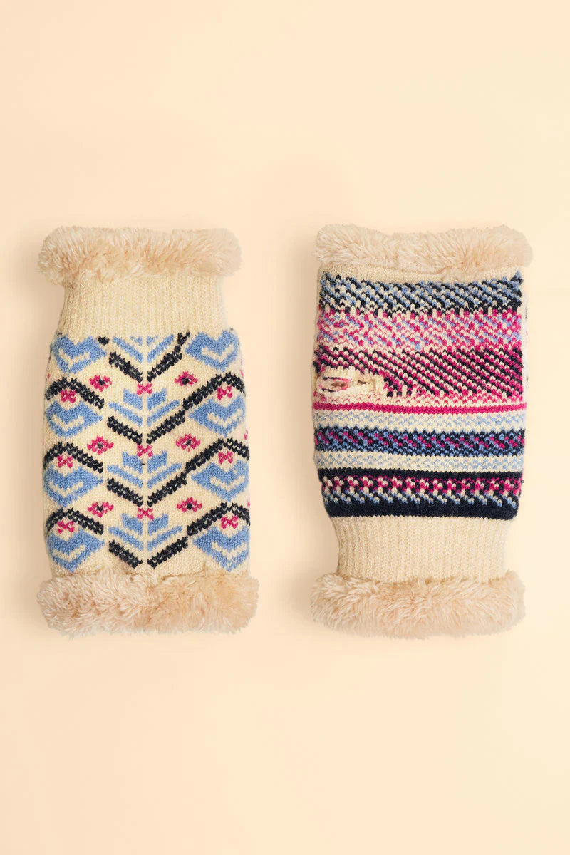 Powder , Kristi Wrist Warmers - Cream