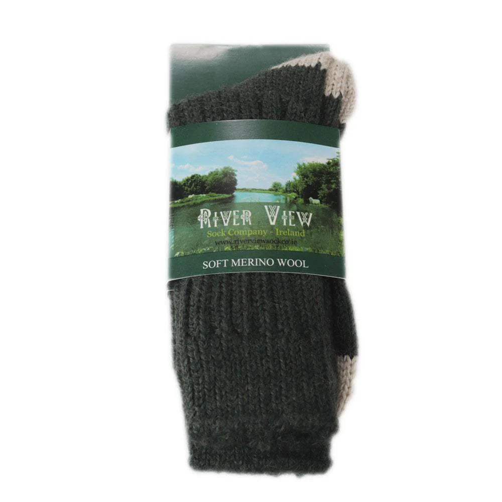 River View Sock Company, Merino Socks - Bootle / Oatmeal (Size 4-7)