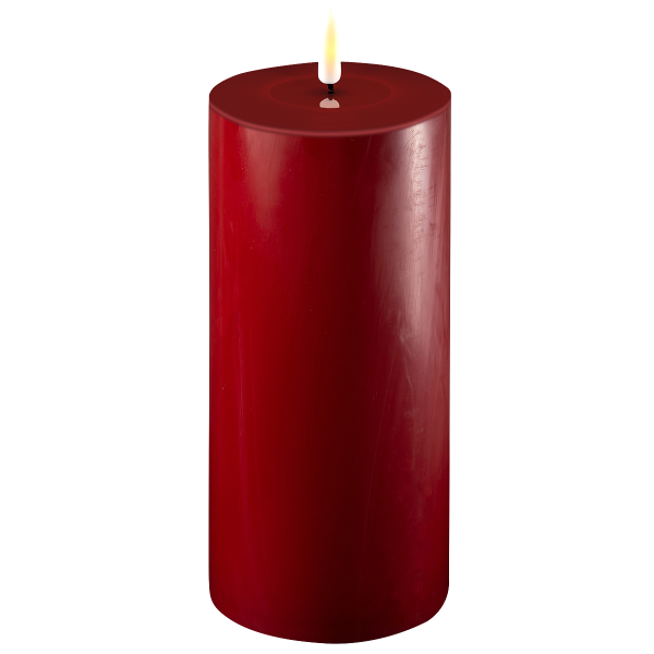 Bordeaux Real Look Candle 10 x 20cm