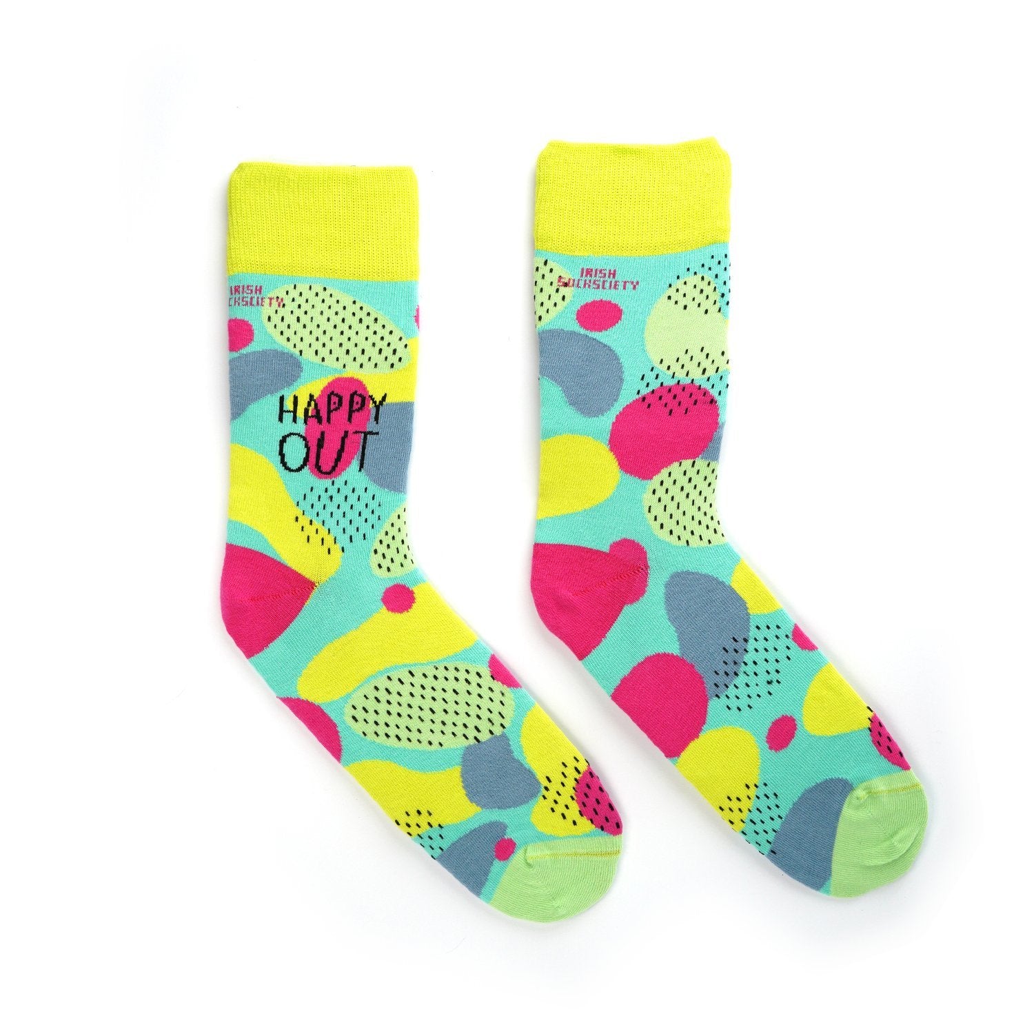 Irish Socksciety, Happy out socks (size 8 -12)