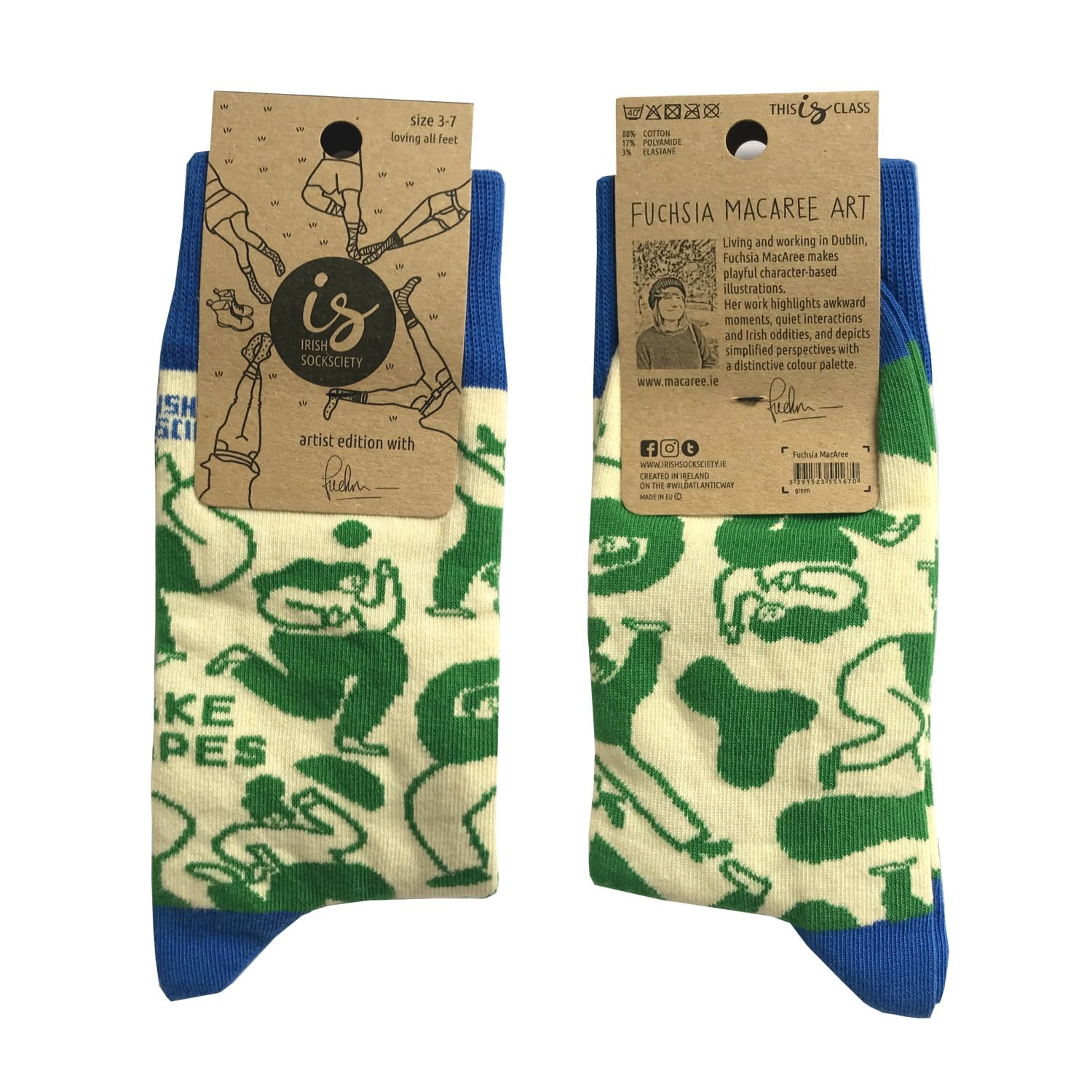 Make Shapes Fuchsia Green mens