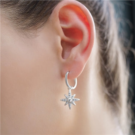 Newbridge, Star Earrings Clear Stone