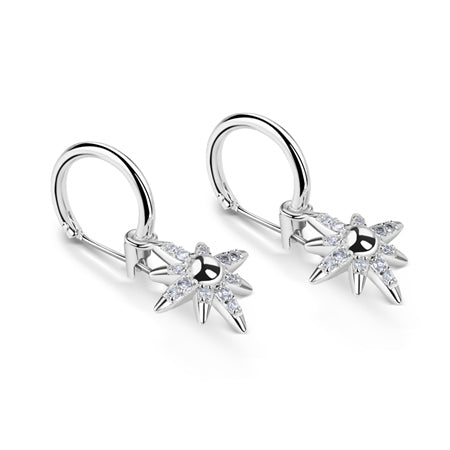 Newbridge, Star Earrings Clear Stone