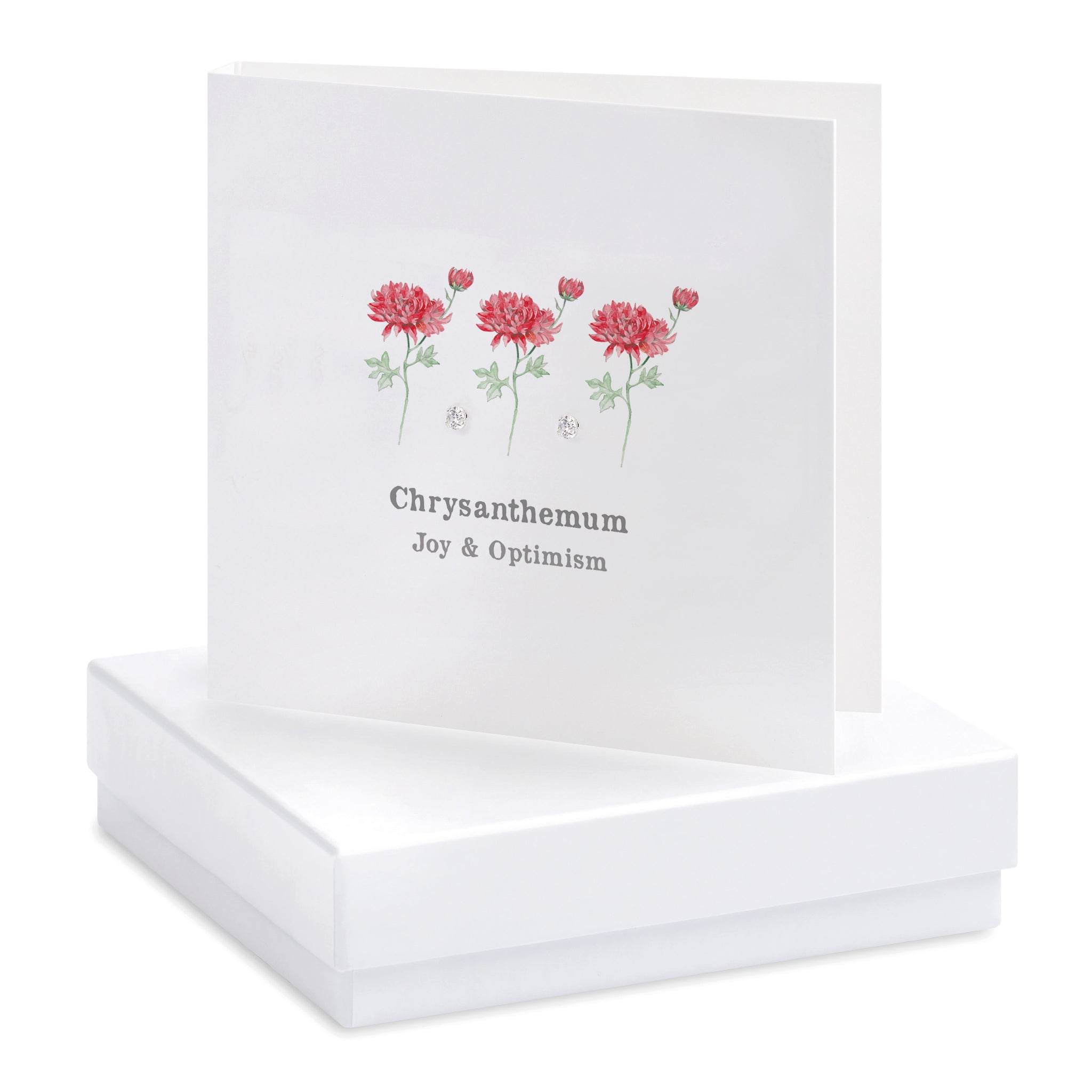 Chrysanthemum Earrings & Card