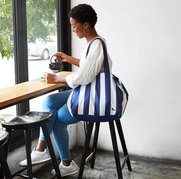 Dock and Bay, Foldable Bag - Medium - Whitsunday Blue