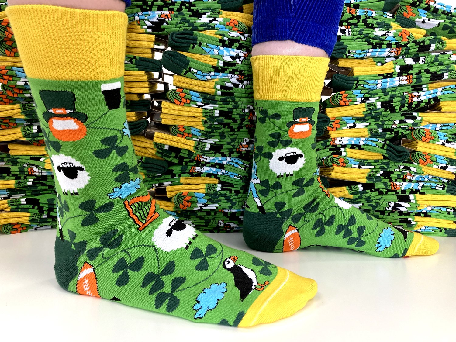 Irish Sock Society ,Eire Gra Socks (8-12)