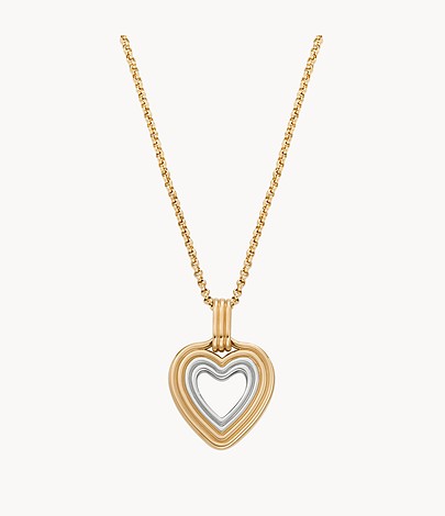Kariana Two-Tone Stainless Steel Heart Necklace